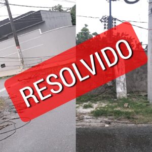 Após matéria do LSM, poste quebrado é removido e problema é resolvido em Itaipuaçu