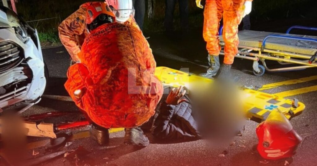 Maricá: Motociclista fica ferido após colisão com carro na Estrada do Caju