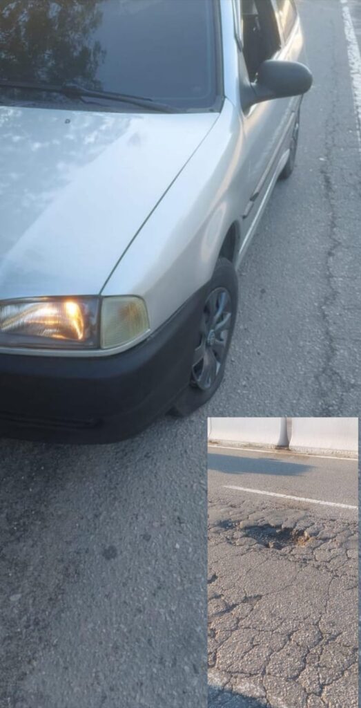 Maricá: Motoristas denunciam buraco na RJ-106 após veículos serem danificados na descida do Viaduto do Flamengo