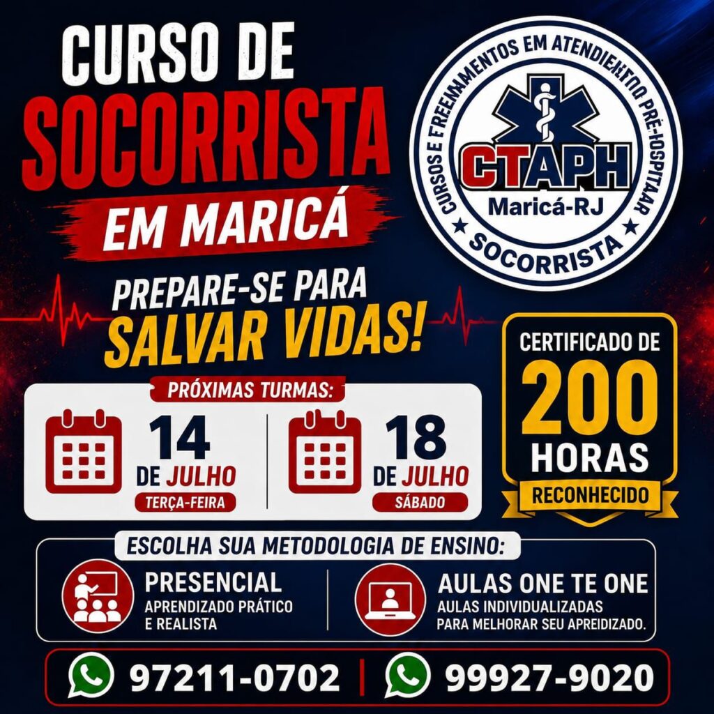 Curso de Socorrista com qualificação em UTI Móvel abre novas turmas em Maricá