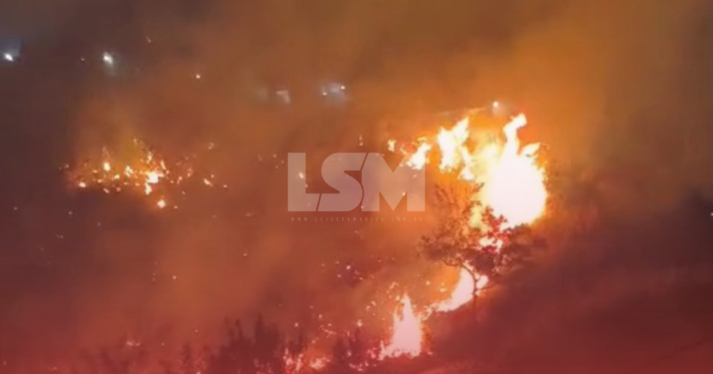Incêndio de grandes proporções atinge área de vegetação no Boqueirão, em Maricá