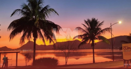 Araçatiba proporciona mais um pôr do sol de tirar o fôlego em Maricá