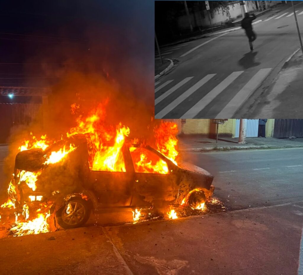 Maricá: Criminoso incendeia carro em frente a residência durante a madrugada em Itaipuaçu