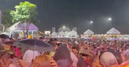 Chuva assusta população, mas shows da Festa da Padroeira continuam em Maricá