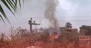 Maricá: Casa pega fogo e assusta moradores do Jardim Atlântico, em Itaipuaçu