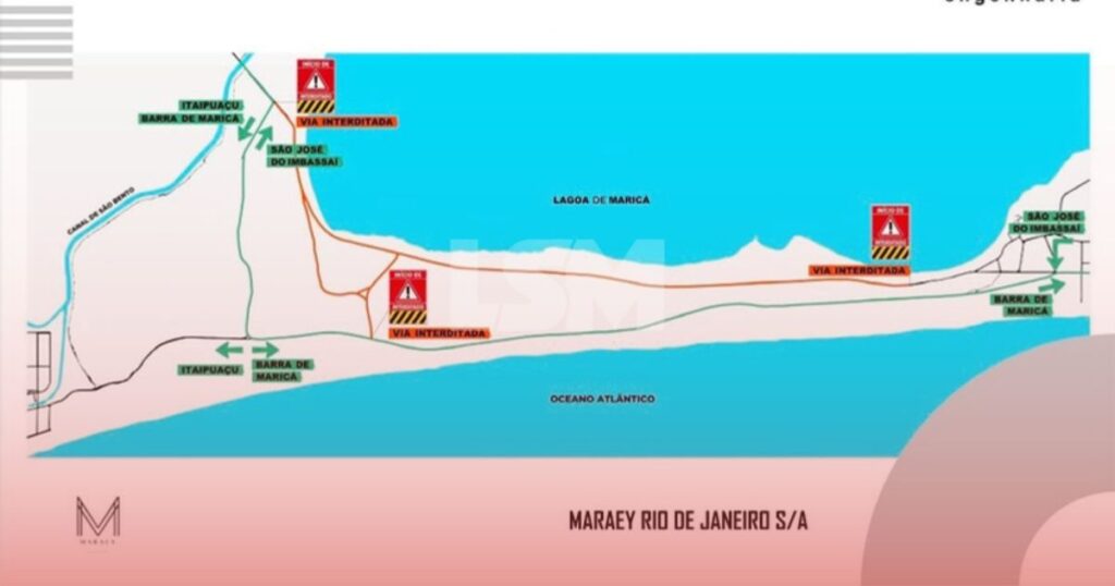 Obras de infraestrutura de MARAEY alteram temporariamente trânsito na Restinga de Maricá