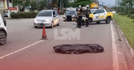Homem morre atropelado ao tentar atravessar a RJ-106, em Itapeba